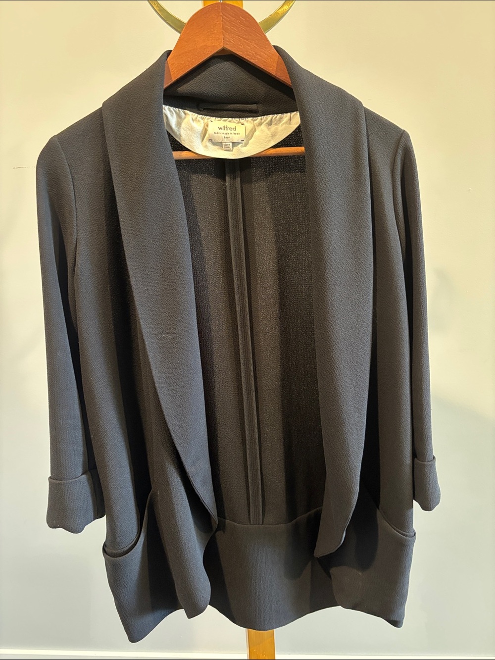 Aritzia Wilfred Chevalier Blazer Black Size Four - Picture 2 of 8